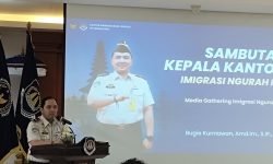 Ket Foto: Suasana sambutan Kepala Kantor Imigrasi Ngurah Rai, Bugie Kurniawan dalam media gathering di Kantor Imigrasi Ngurah Rai, Jimbaran, Bali Selatan, Rabu (6/5/2026).